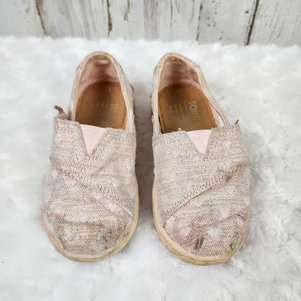 Toms Alpargata Pink Flats Size T7